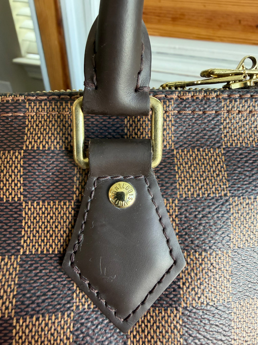 Speedy 30B Bandouliere in Damier Ebene