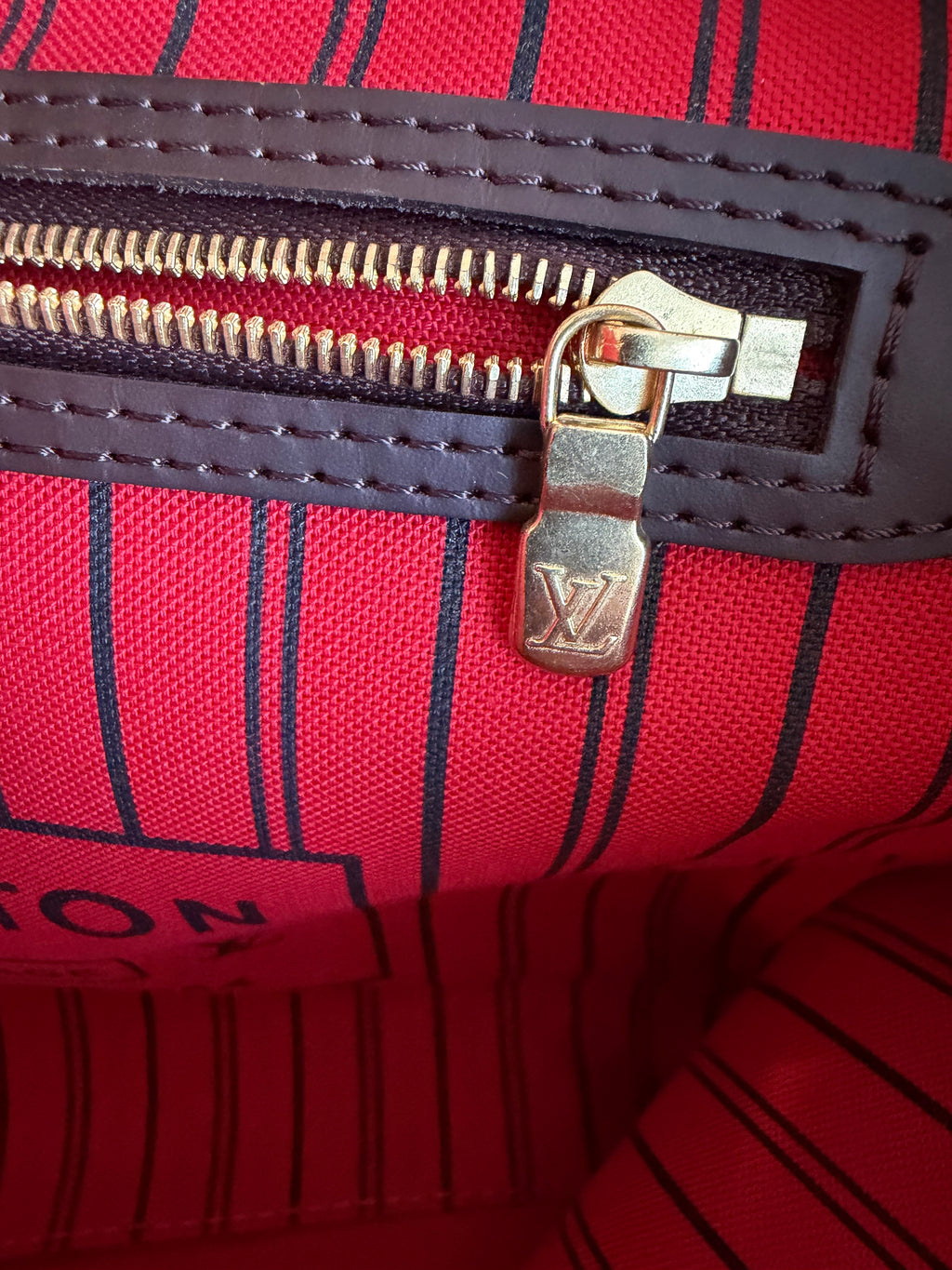 Neverfull MM with pouch in Damier Ebene