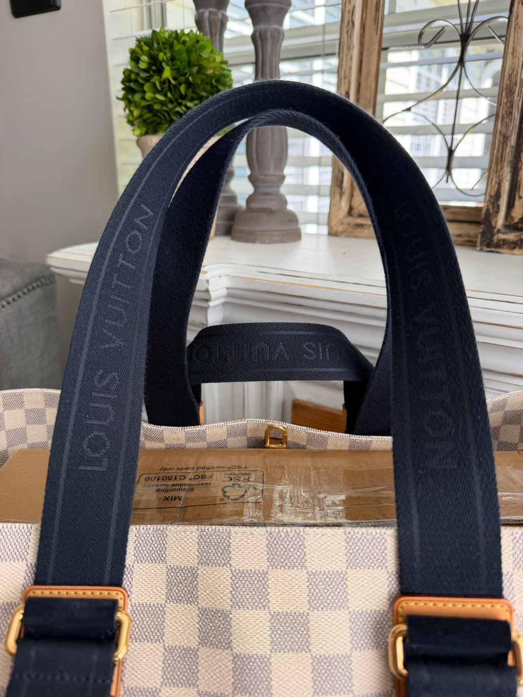 Beach Cabas GM in Damier Azur