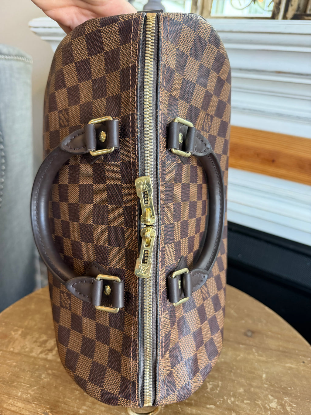 Speedy 30B Bandouliere in Damier Ebene