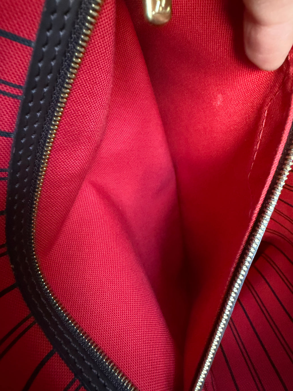 Neverfull MM with pouch in Damier Ebene