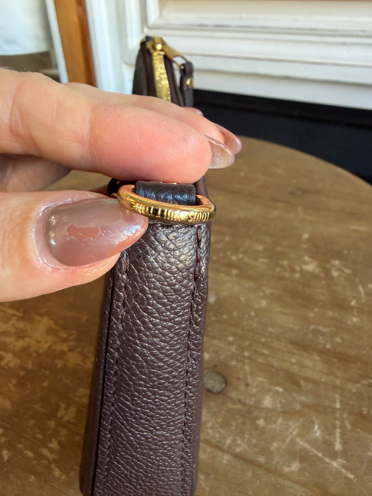 Easy Pouch On Strap Empreinte in Brown