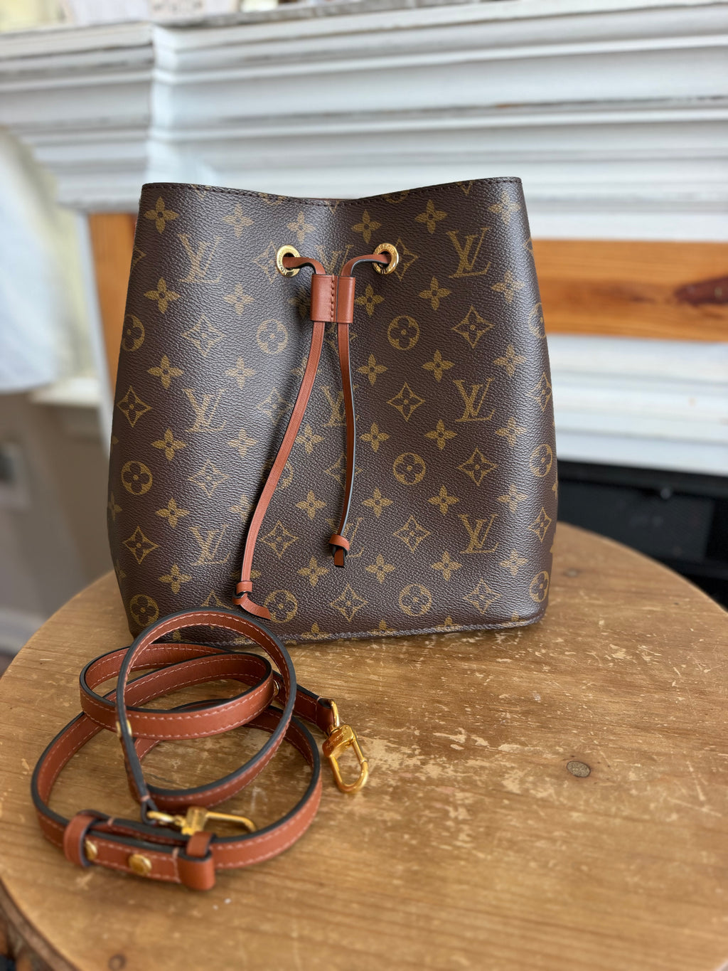 NéoNoé MM in Monogram and Cognac