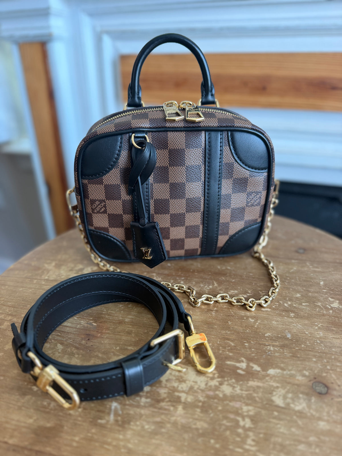 Valisette Souple BB in Damier Ebene and Black