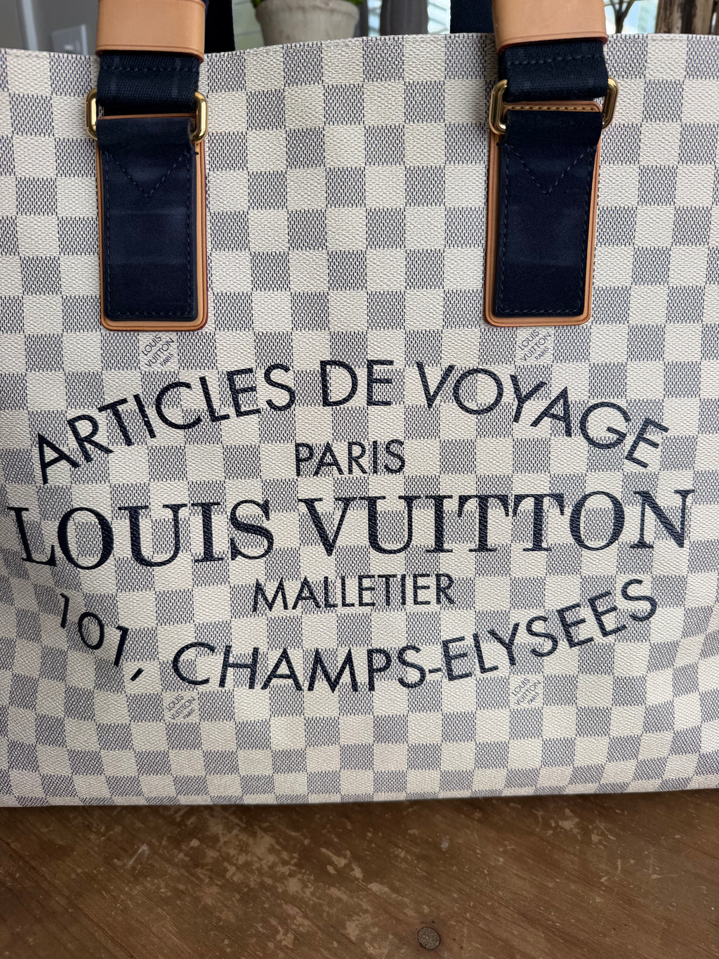 Beach Cabas GM in Damier Azur