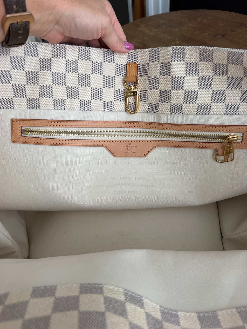 Beach Cabas GM in Damier Azur