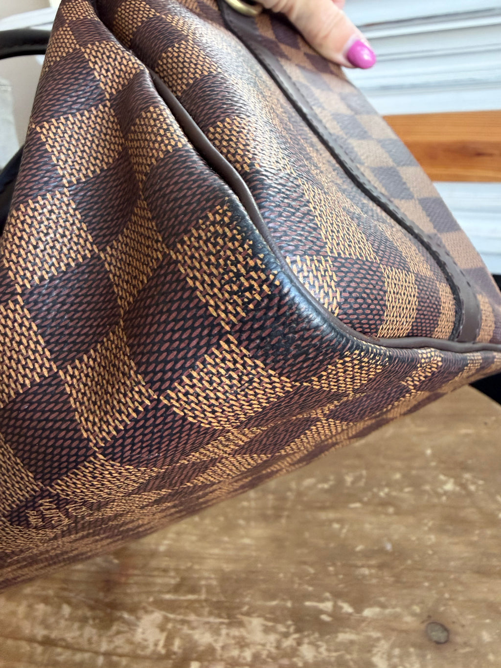 Speedy 30B Bandouliere in Damier Ebene