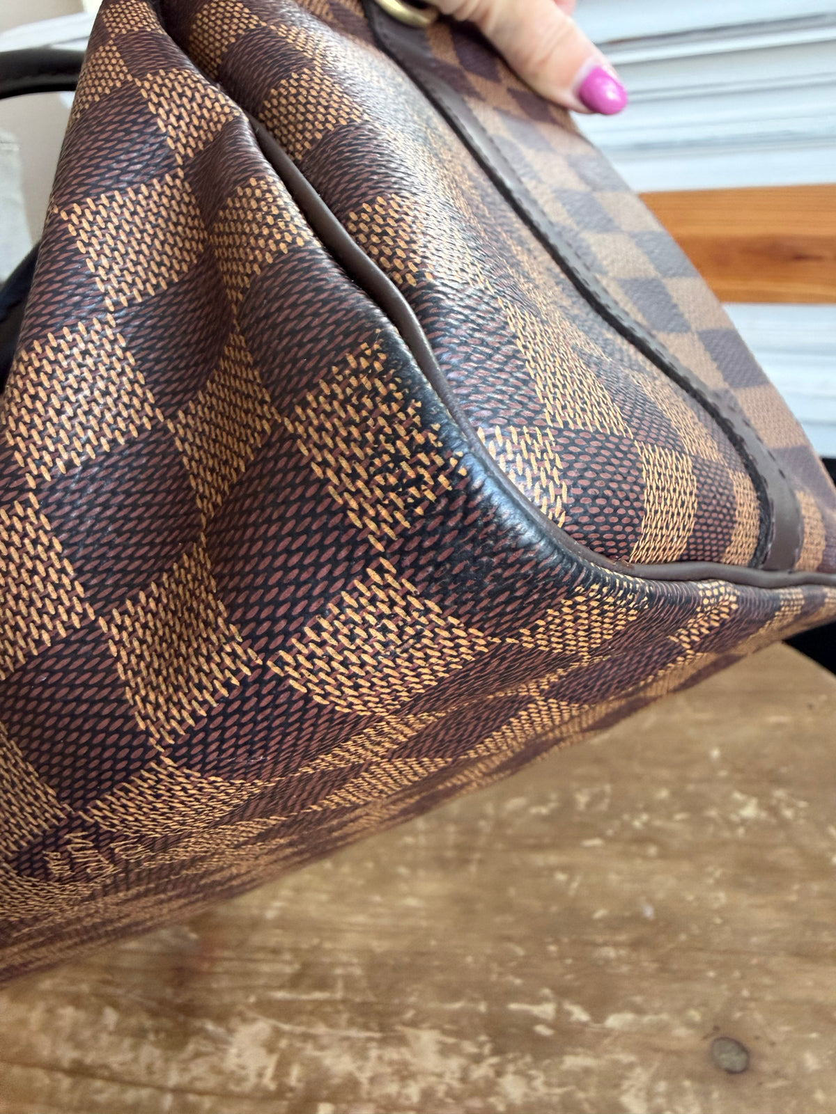 Speedy 30B Bandouliere in Damier Ebene