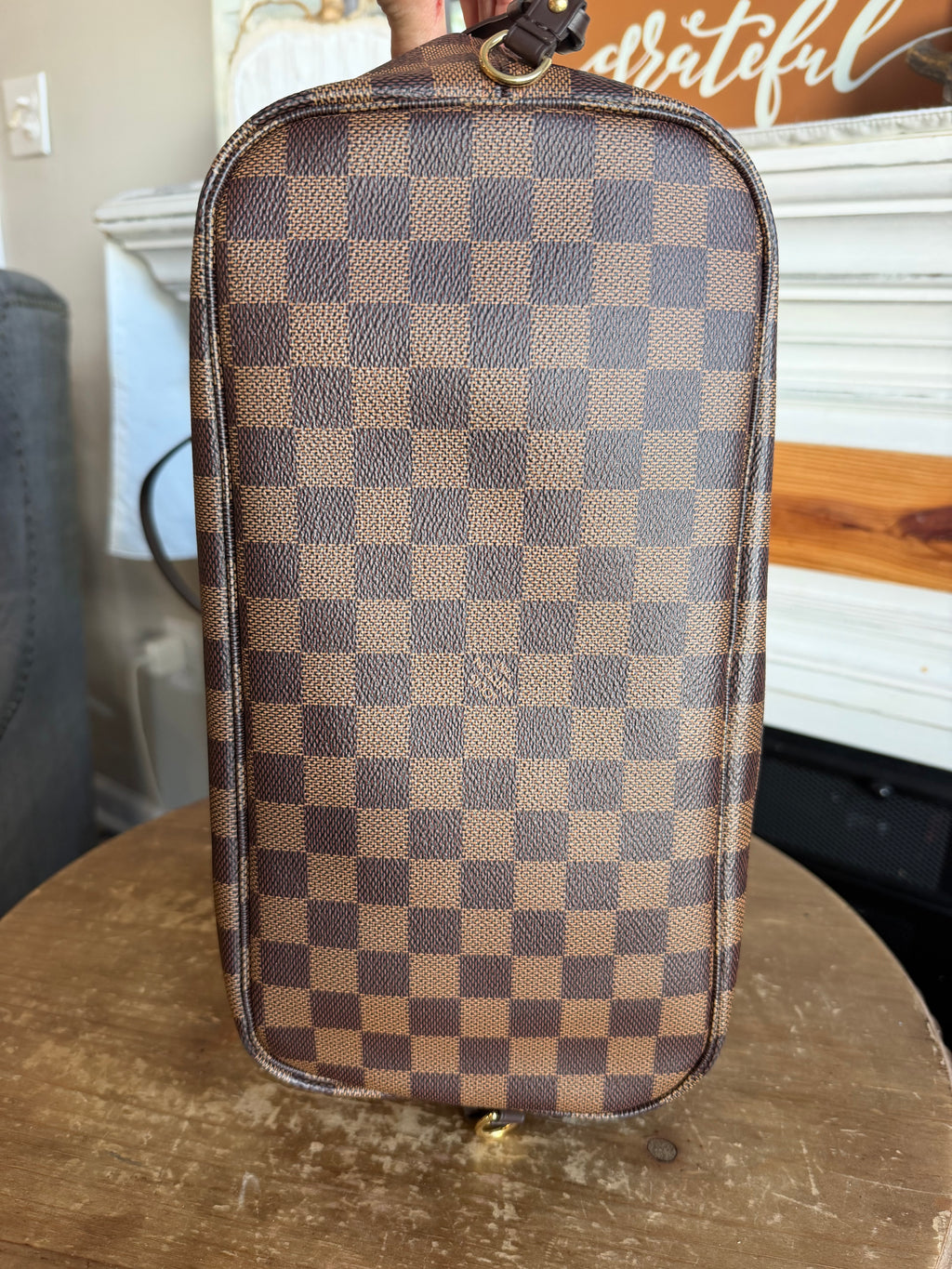 Neverfull MM with pouch in Damier Ebene