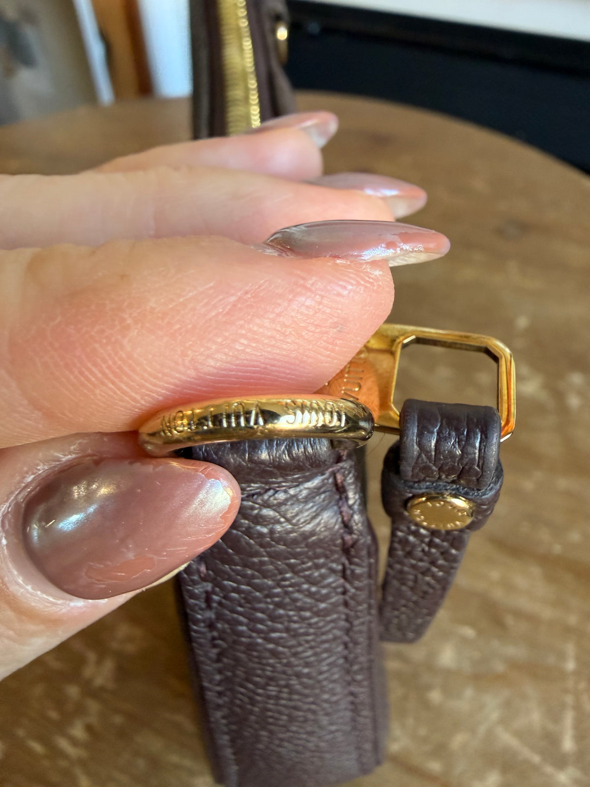 Easy Pouch On Strap Empreinte in Brown
