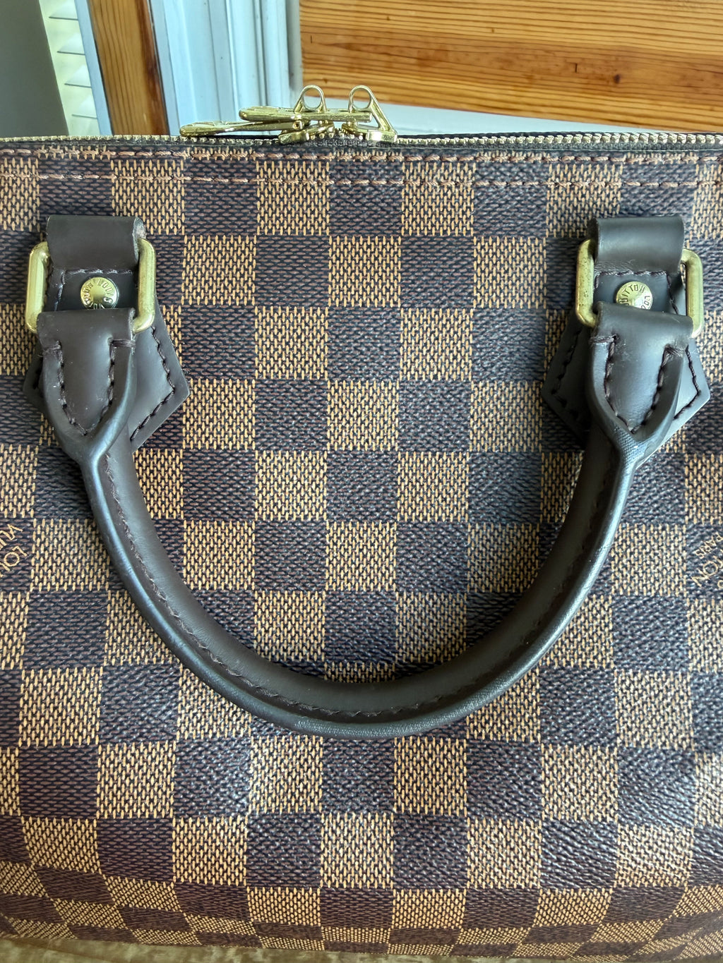 Speedy 30B Bandouliere in Damier Ebene