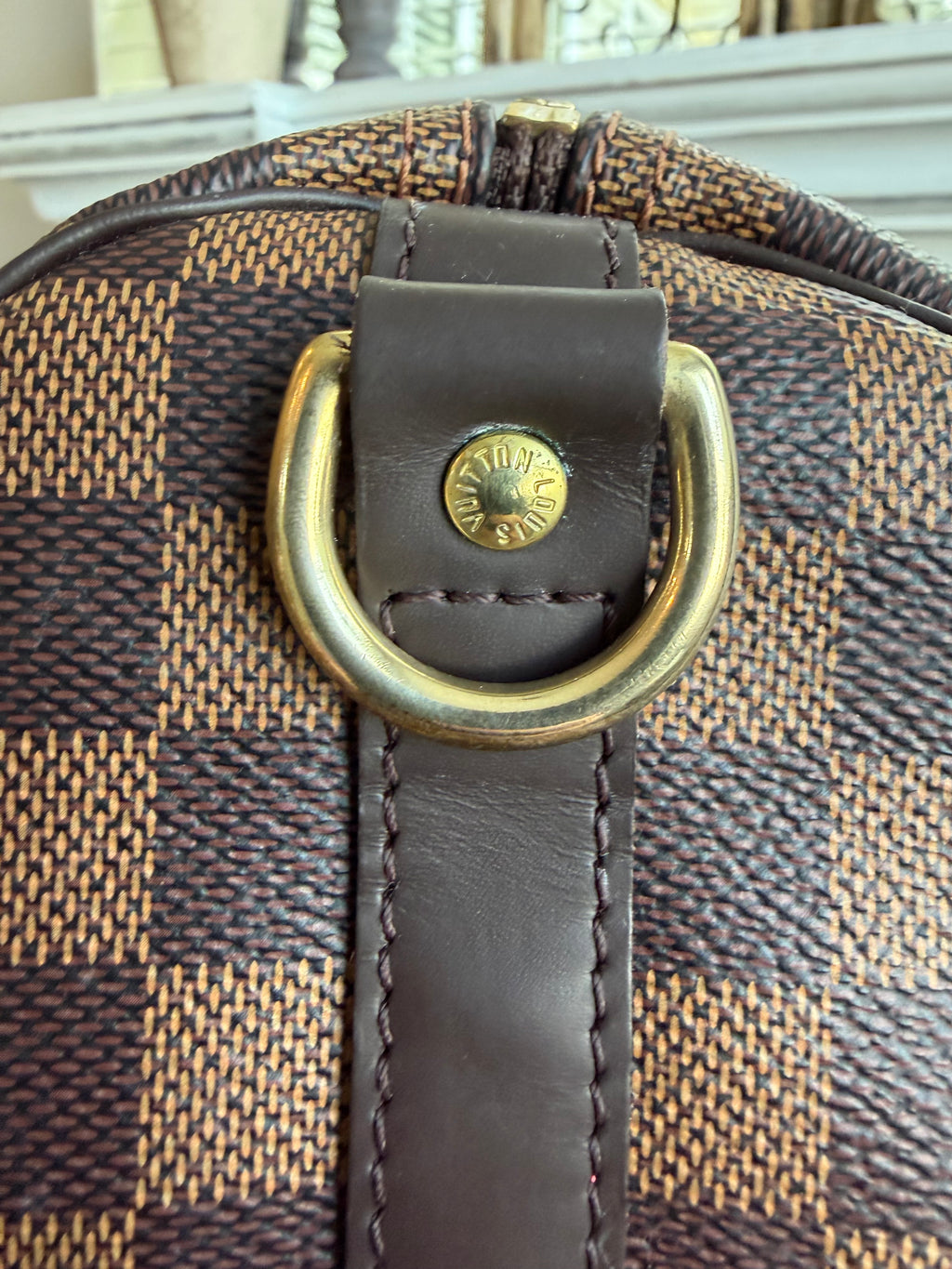 Speedy 30B Bandouliere in Damier Ebene