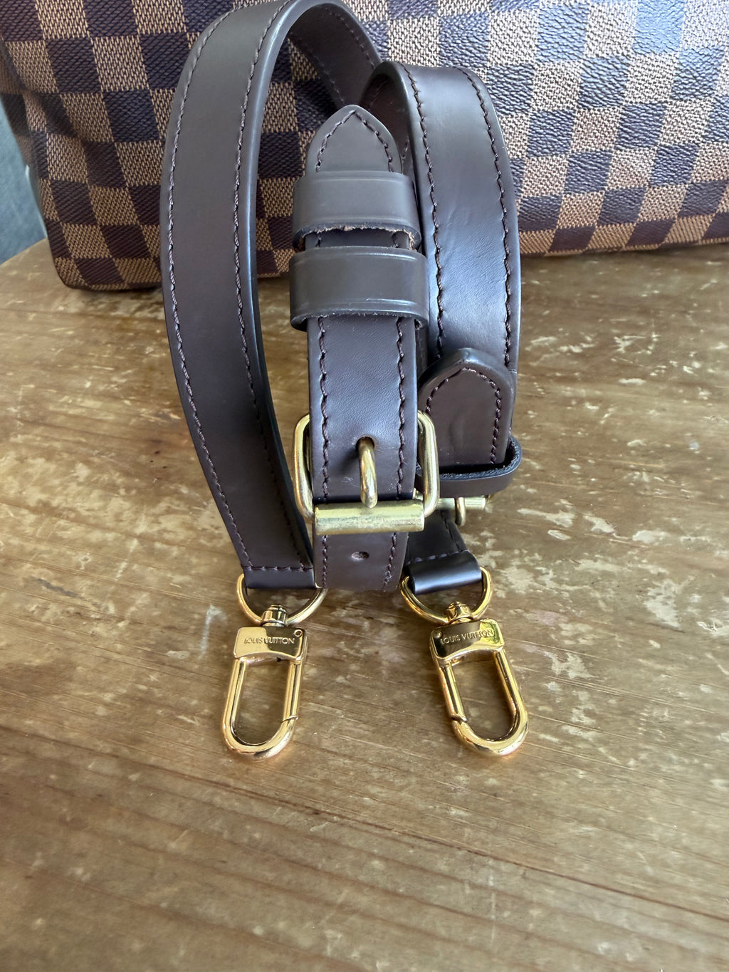 Speedy 30B Bandouliere in Damier Ebene