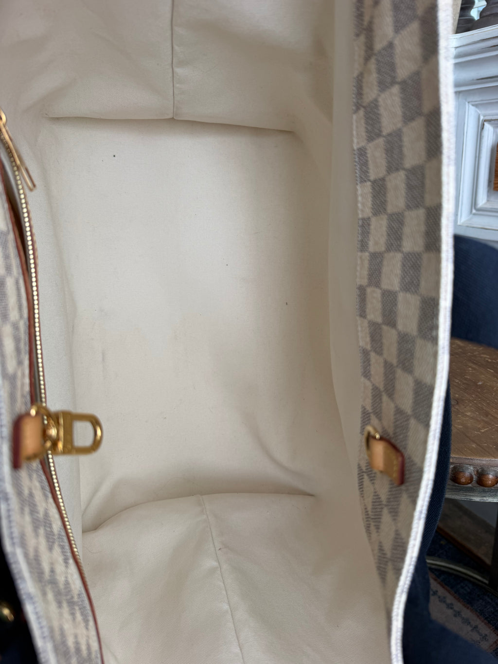 Beach Cabas GM in Damier Azur