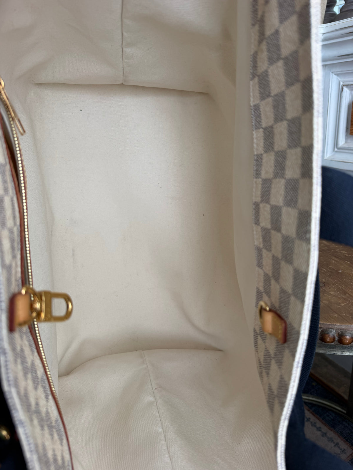 Beach Cabas GM in Damier Azur
