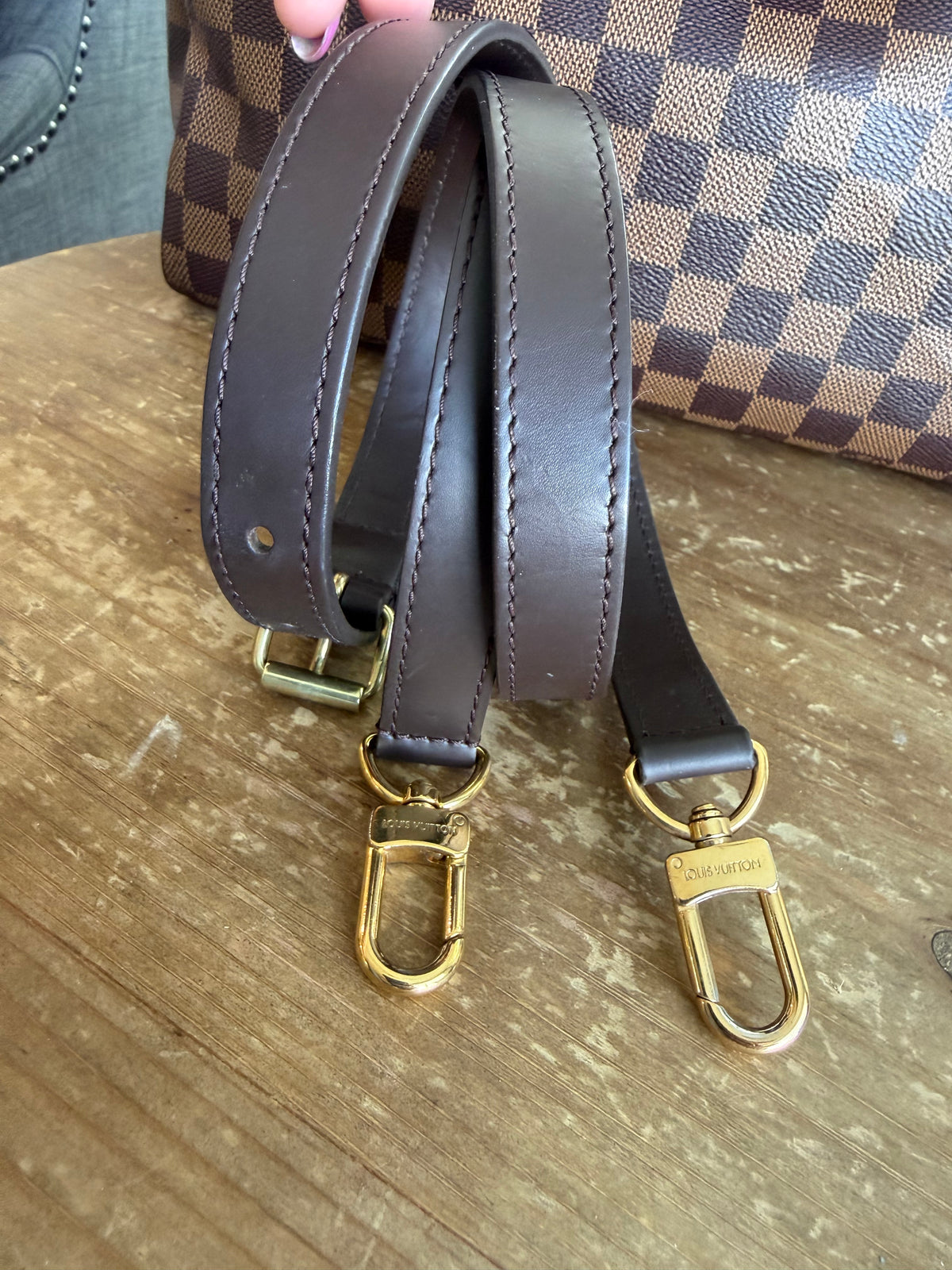 Speedy 30B Bandouliere in Damier Ebene
