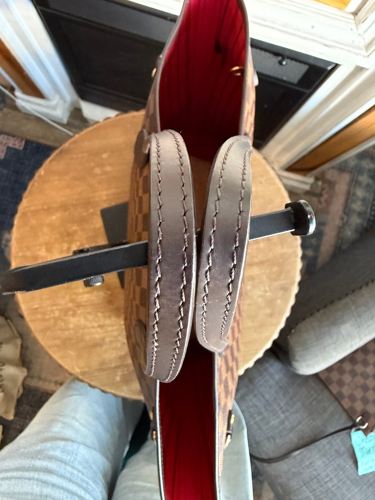Neverfull MM with pouch in Damier Ebene