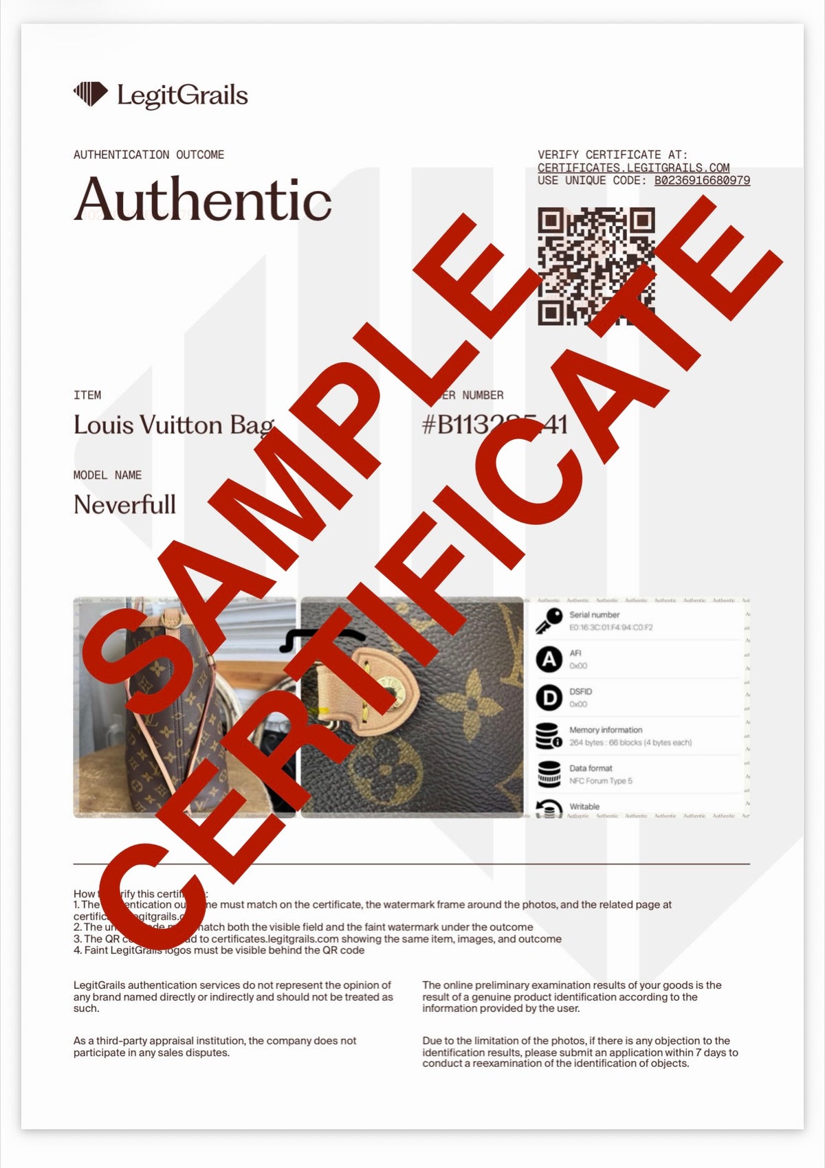Certificate of Authenticity - Electronic PDF