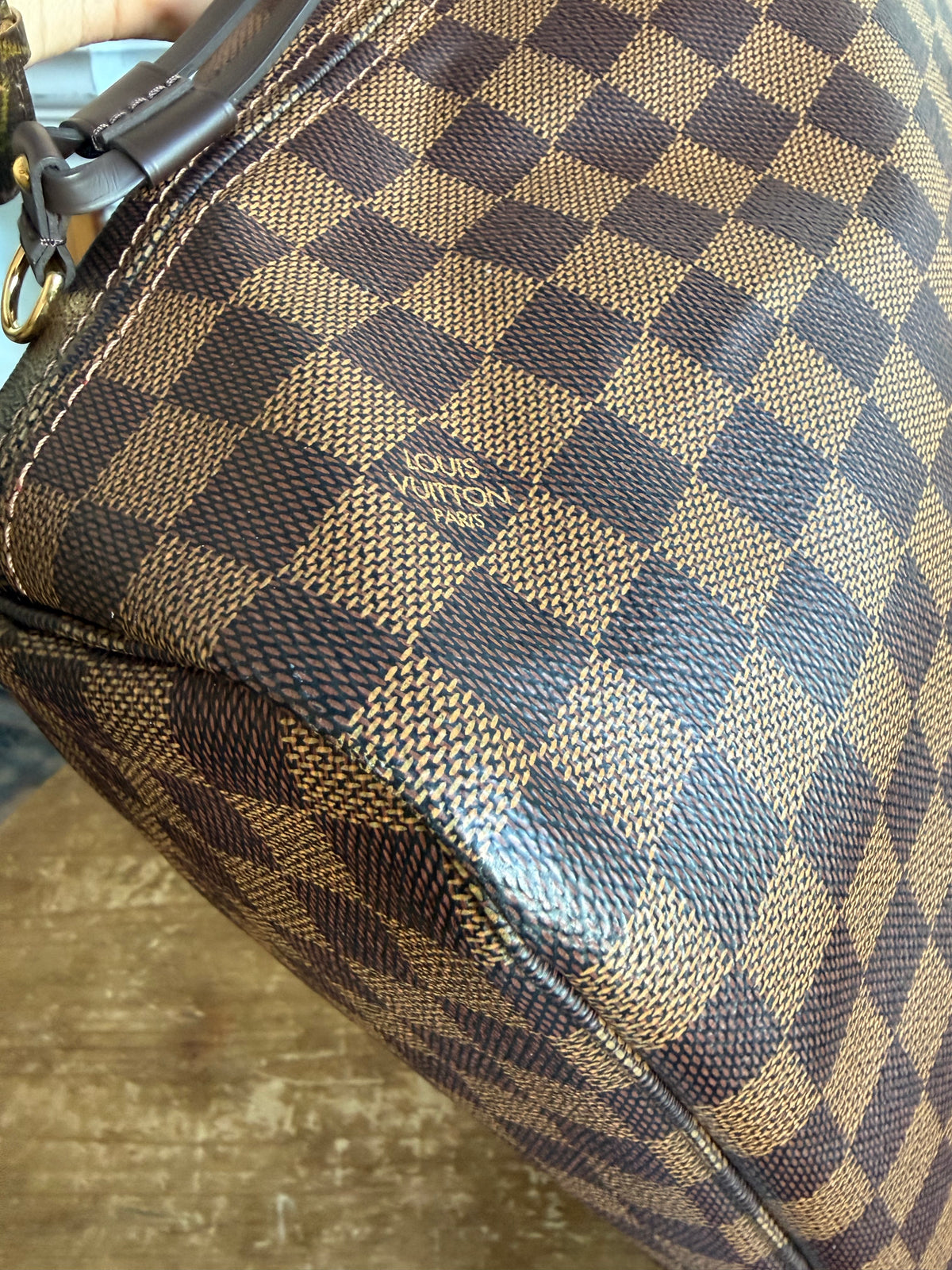 Neverfull MM with pouch in Damier Ebene