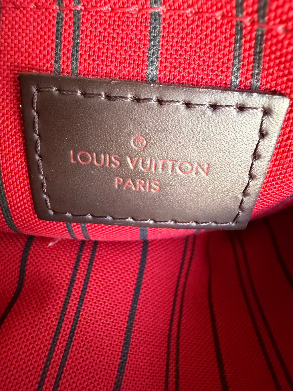 Neverfull MM with pouch in Damier Ebene