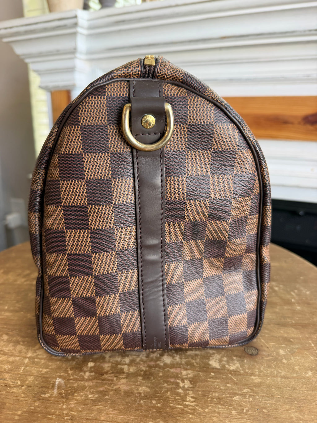 Speedy 30B Bandouliere in Damier Ebene