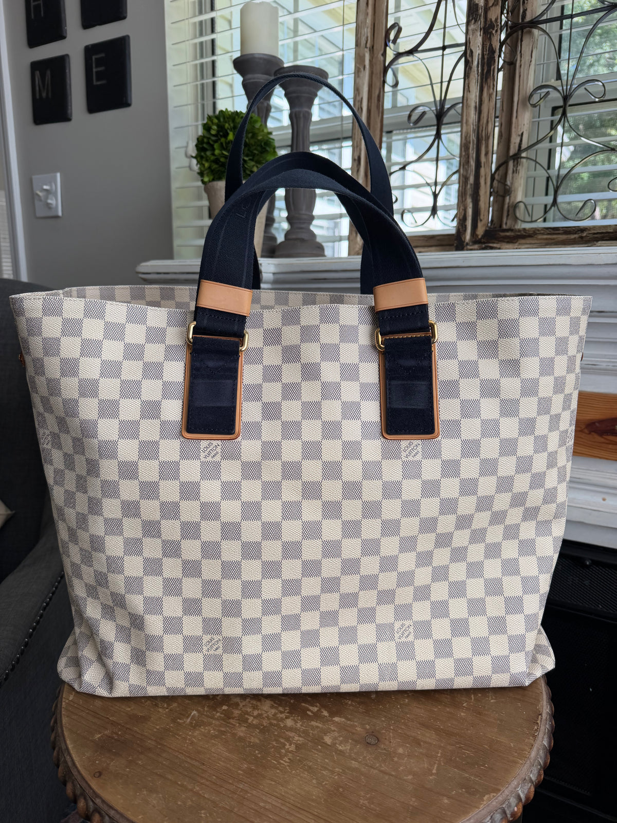 Beach Cabas GM in Damier Azur