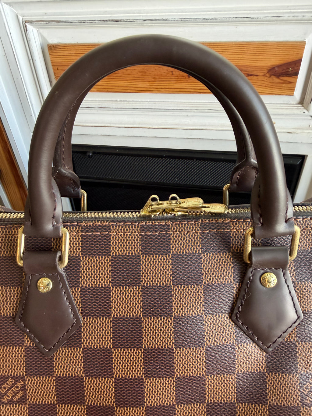 Speedy 30B Bandouliere in Damier Ebene