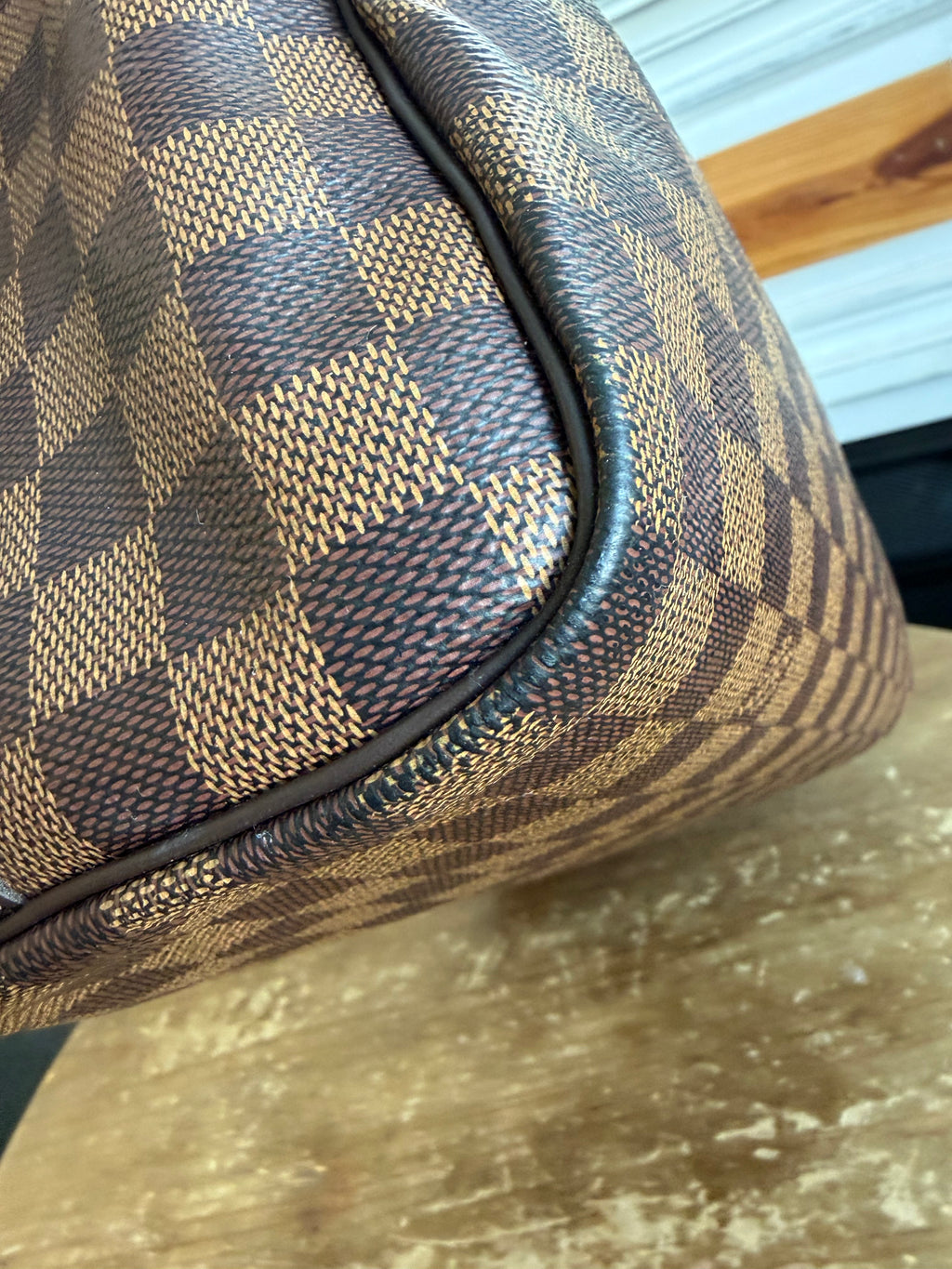 Speedy 30B Bandouliere in Damier Ebene