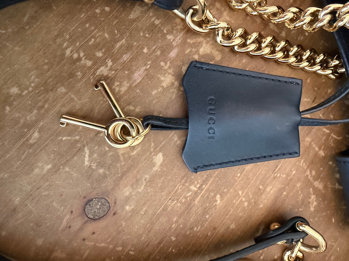 GG Supreme Bee Padlock Tote - Medium
