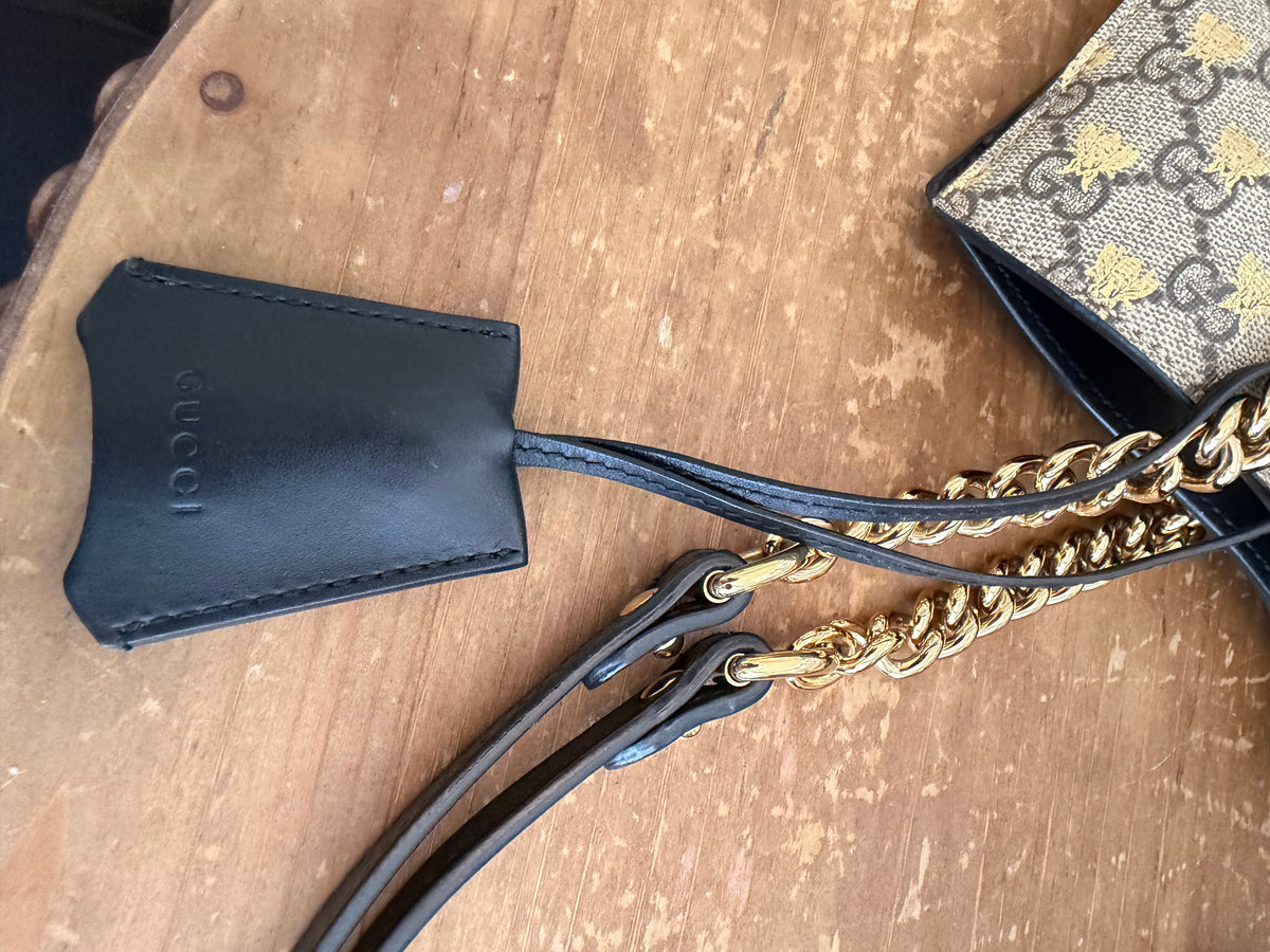GG Supreme Bee Padlock Tote - Medium